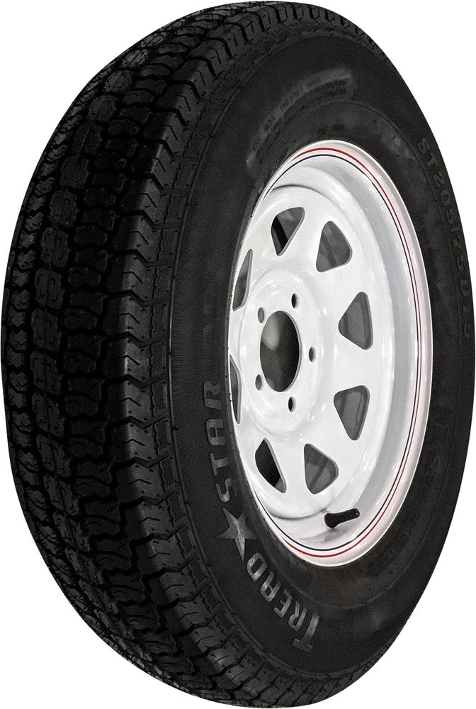 Awc 58-8167 TA2055012-71BF78C TRAILER TIRE AND WHEEL ASSEMBLY WHITE