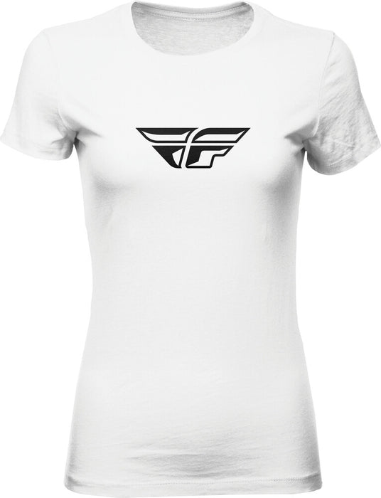 Fly Racing 356-0481L 356-0481L WOMEN'S FLY F-WING TEE WHITE LG