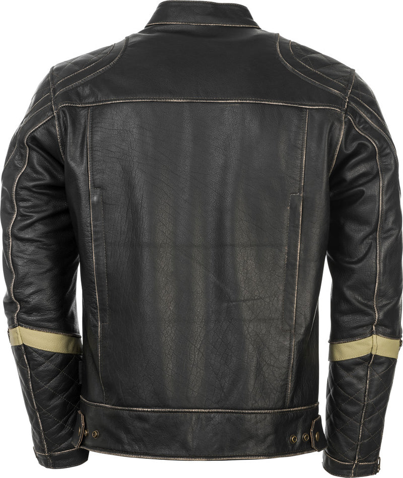Highway 21 489-1028M 489-1028M MOTORDROME JACKET ANTIQUE BLACK MD