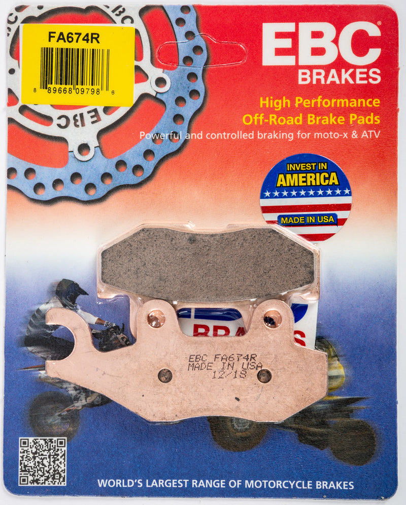 EBC Brake Pads Sintered R Series - FA674R Yamaha UTVs 2014-2018