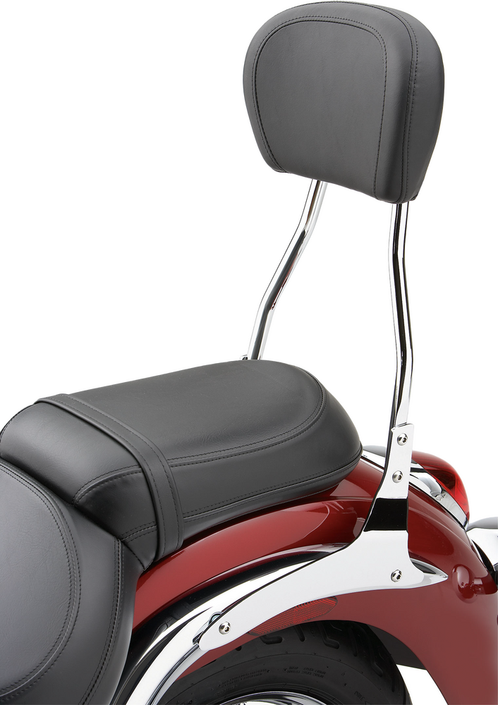 Cobra Standard Round Sissy Bar W PAD Chrome Road - 02-7750 Yamaha 1600 Road Star / XV1600A Road Star / 1700 Road Star / XV1700A Road Star 1999-2010