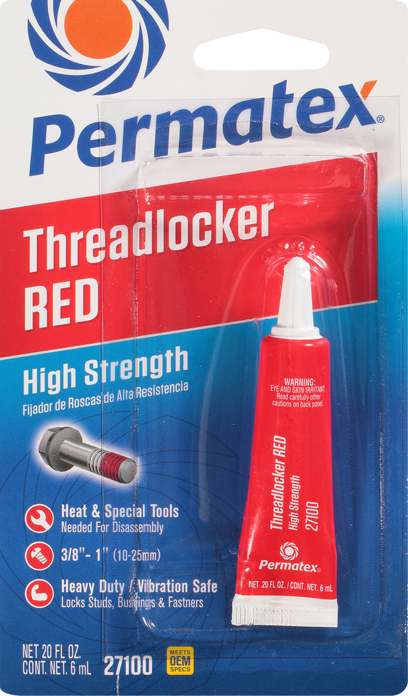 Permatex 59-9214 27100 HIGH STRENGTH THREADLOCKER RED 6 ML