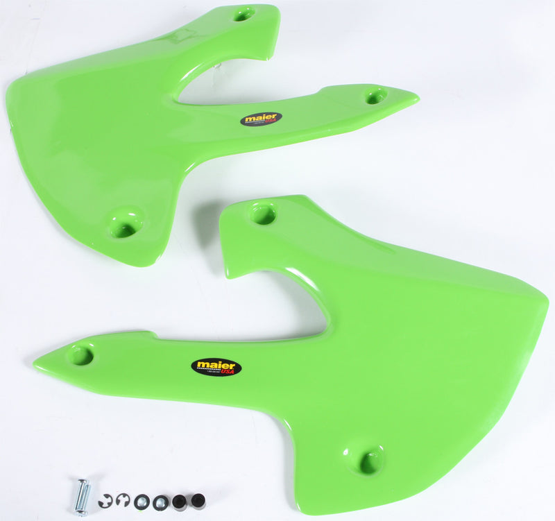 Maier Radiator Scoops Green - 578513 Kawasaki 300R 1997-2002