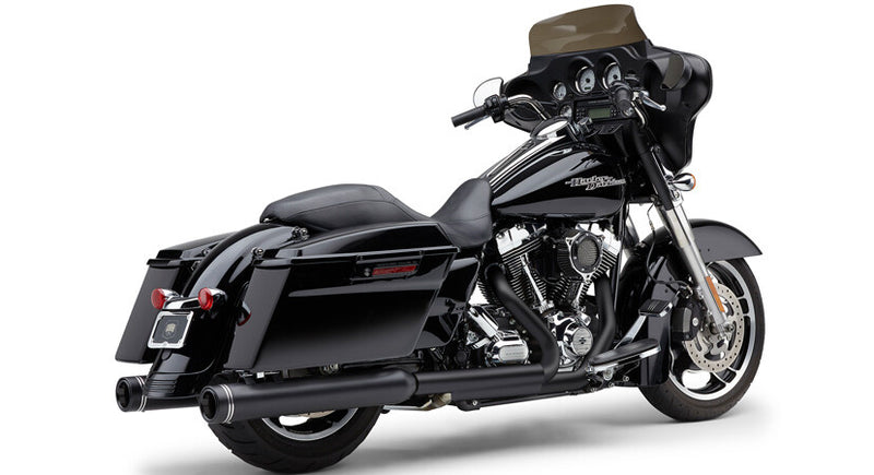 Cobra 4" Groove TIP Slip-ON Black FLH FLT - 6276RB For Harley Touring 1995-2016