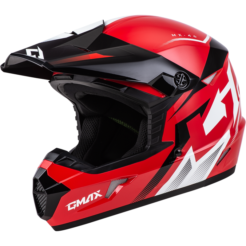 gmax motorcycle helmet - FF-18 Solid Helmets Black XL washable interior allows for easy cleaning and custom fitting GMAX Youth MX-46 Compound Helmet