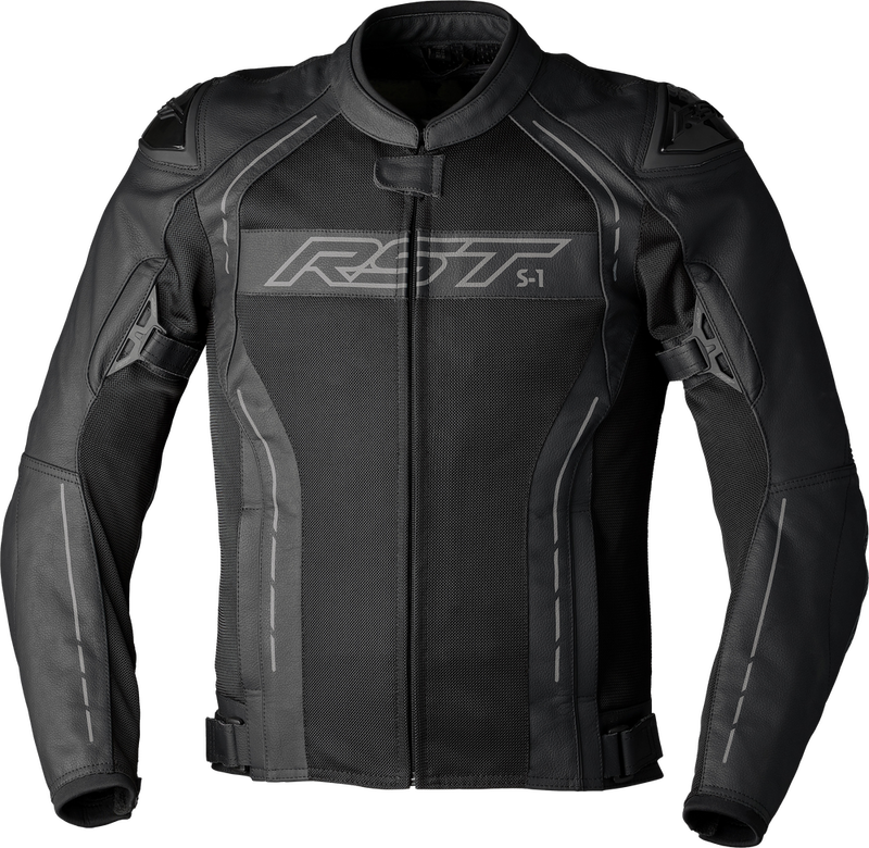 Rst 556-3465040 103465BLK-40 S1 MESH CE JACKET BLACK/BLACK LEATHER SM