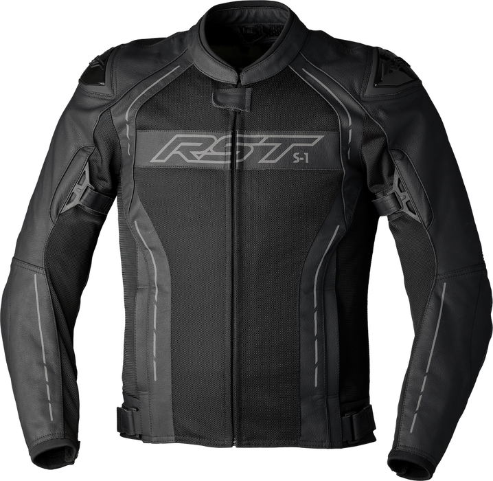 Rst 556-3465040 103465BLK-40 S1 MESH CE JACKET BLACK/BLACK LEATHER SM
