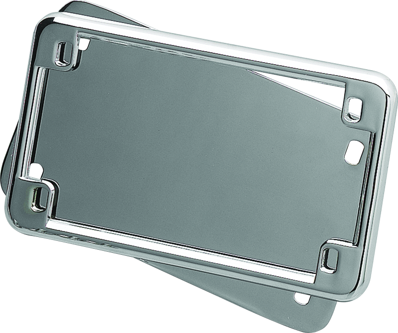 Kuryakyn 9166 License Frame & Backing Plate Set 4in X 7in Chrome - Photo - Primary