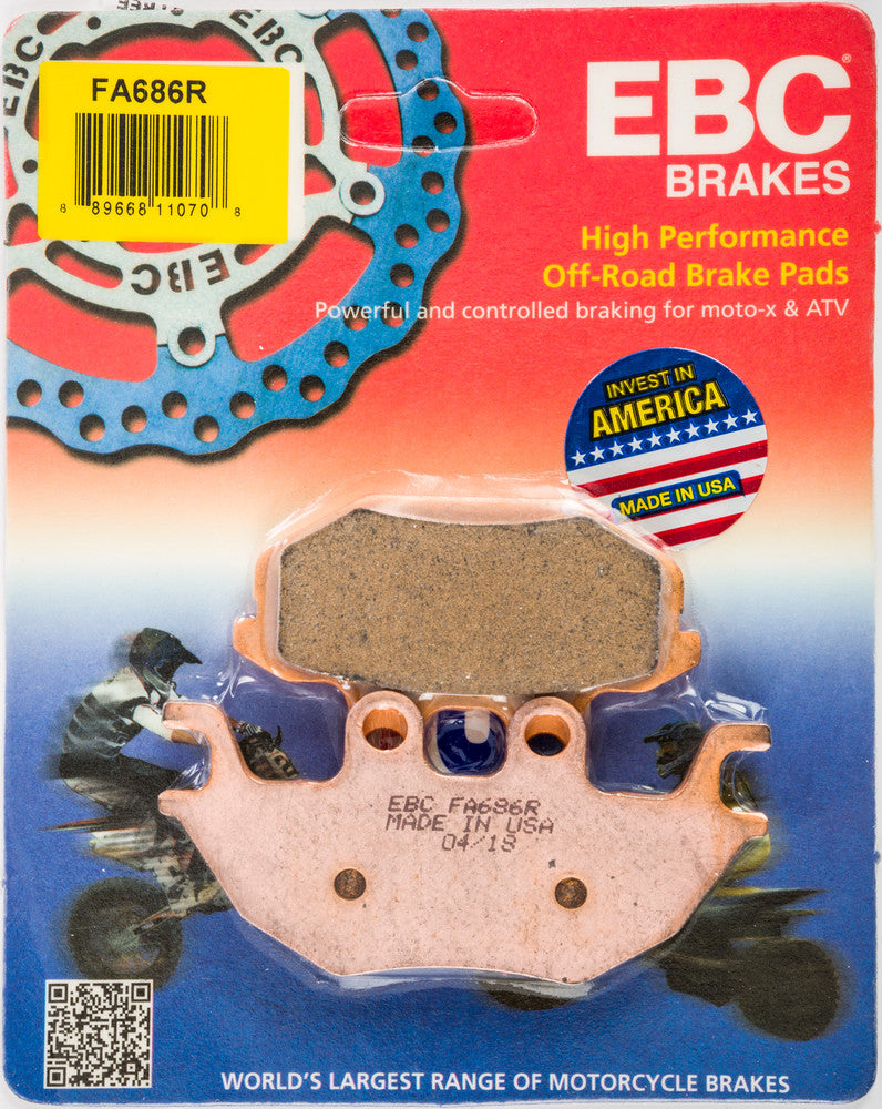 EBC Brake PAD Sintered R Series - FA686R Kawasaki Mule 2015-2017