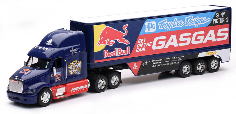 New Ray Toys 959-0165 11053 SCALE 1:32 TLD RED BULL GAS GAS RACING TRUCK