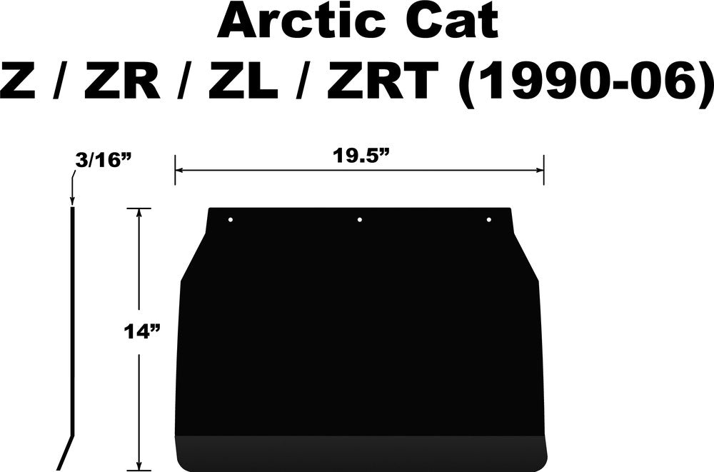 Pdp 10-15001 SF-ZR3PB Snow Flap - SpazCycle