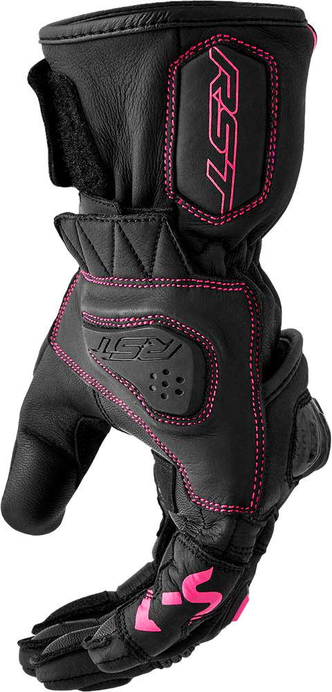 Rst 556-3653106 103653PNK-06 WOMENS S1 GLOVE BLACK/PINK LEATHER SM