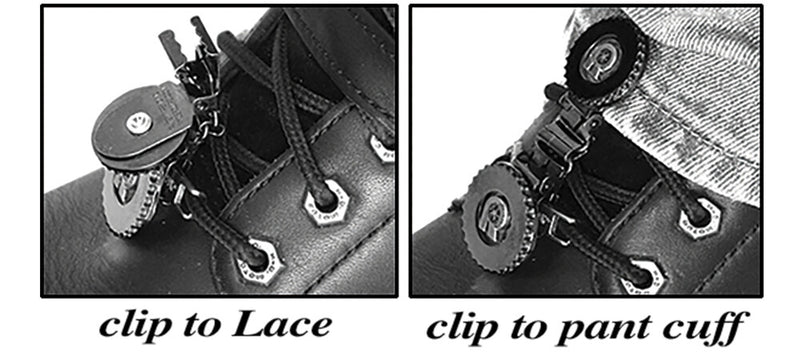 Ryder Clips 26-7014 BSL-FC CLIPS FOR LACED BOOTS BONES/SKULL