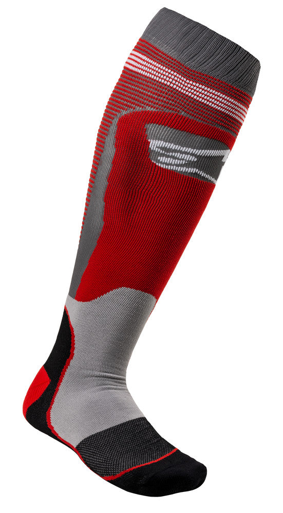 Alpinestars 482-64210 4701820-318-S MX PLUS-1 SOCKS RED/COOL SMALL