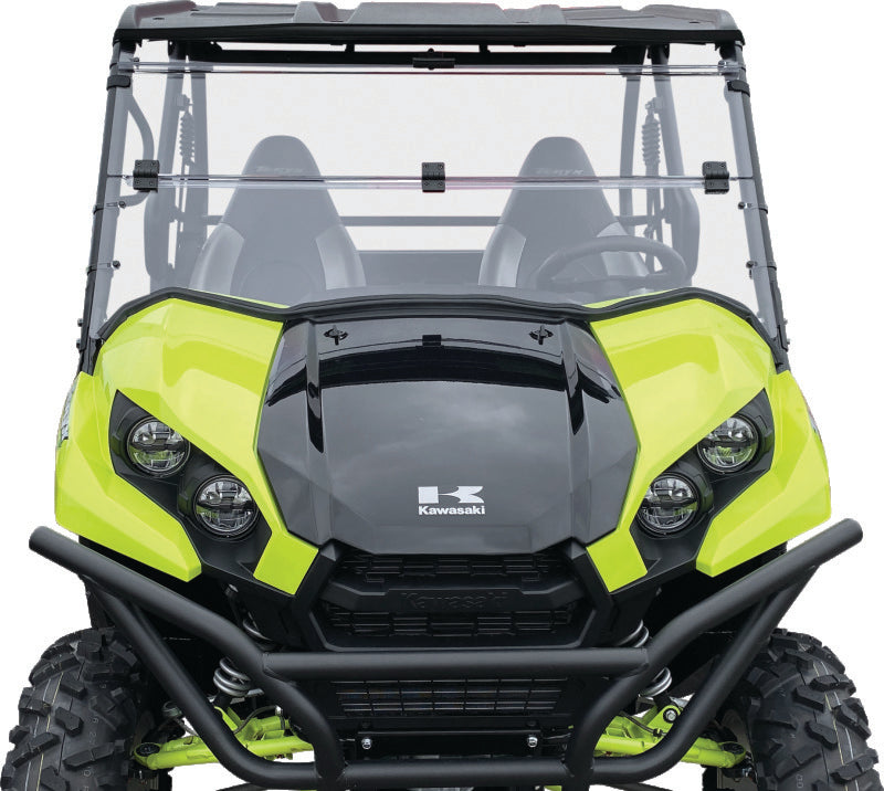 QuadBoss 375788 16-22 Kawasaki KRF800 Teryx Windbreak Folding Windshield - User 1