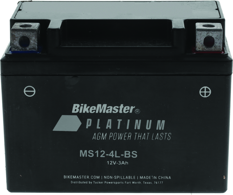 BikeMaster 780731 AGM Battery - MS12-4L-BS - Photo - Primary