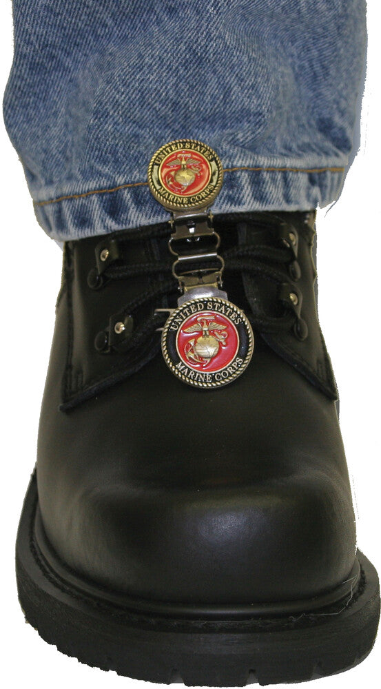 Ryder Clips 26-7017 MCBRL-FC CLIPS FOR LACED BOOTS USMC BLACK & RED