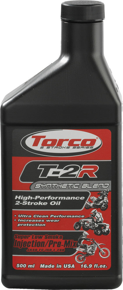 Torco T-2R High-Performance OIL 2T 500ML - T920033YE For Ski-Doo Snowmobiles 2002-2019 | Husqvarna Dirt Bikes 2003-2018