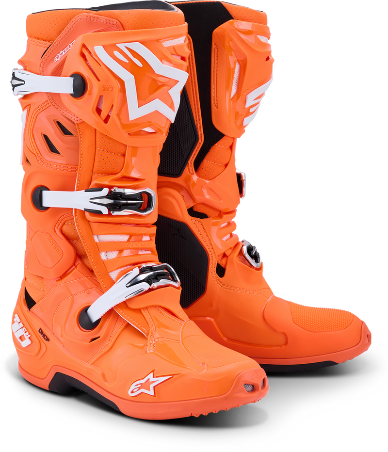 Alpinestars 482-0016111 2010520-4512-11 TECH 10 SUPERVENTED ORANGE FLUO/BLACK/WHITE 11