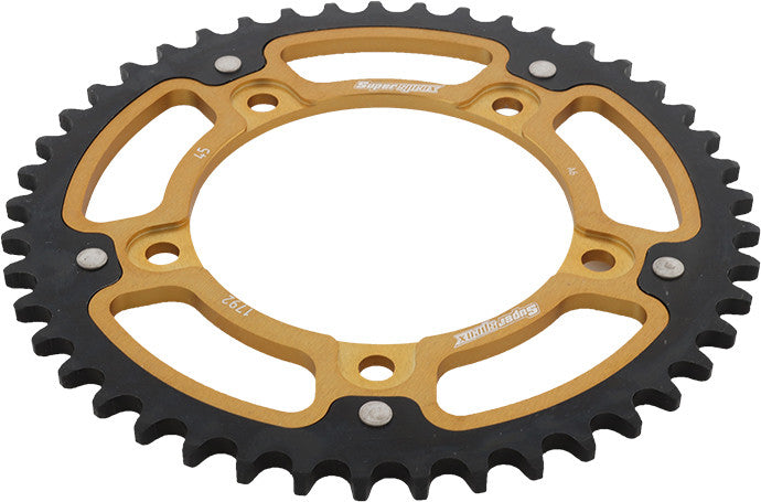 Supersprox Rear Stealth Sprocket Aluminum Steel 45T-525 GLD Suzuki TRI - RST-1792-45-GLD Triumph Motorcycles 2000-2015