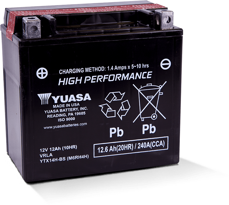Yuasa Battery YUAM6RH4H Yuasa YTX14H-BS High Performance AGM 12-Volt Battery W/bottle - User 1