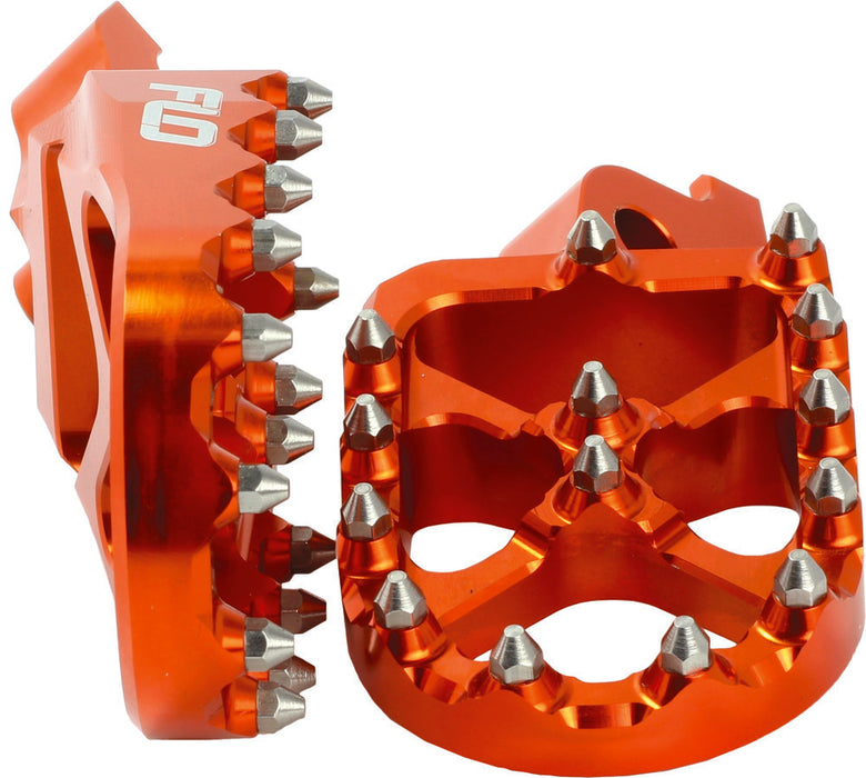 Flo Motorsports 122-8025 FPEG-795ORG PRO SERIES FOOT PEGS ORANGE KTM/HUS