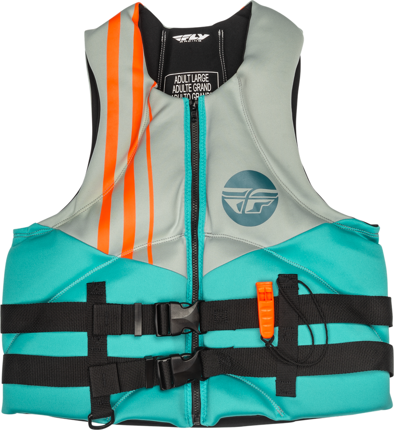 Fly Racing 221-30403S 221-30403S NEOPRENE FLOTATION VEST TEAL/GREY/ORANGE SM