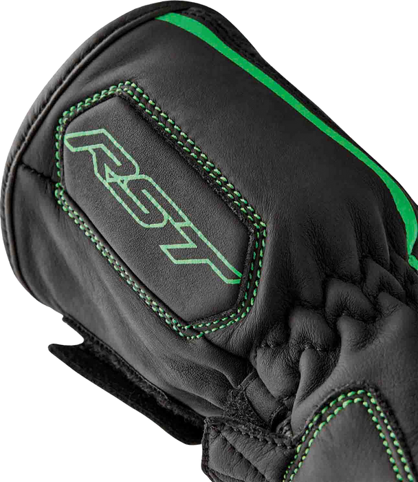 Rst 556-3650209 103650F.GRN-09 S1 GLOVE BLK/FLO-GREEN LEATHER MD