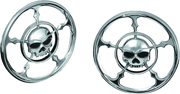 Kuryakyn 3787 Zombie Speaker Grills Chrome - Photo - Primary