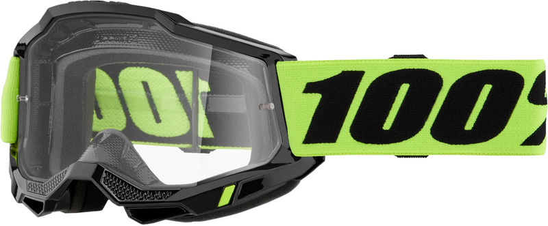 100% 610-5378 50024-00012 ACCURI 2 JUNIOR GOGGLE NEON YELLOW CLEAR LENS