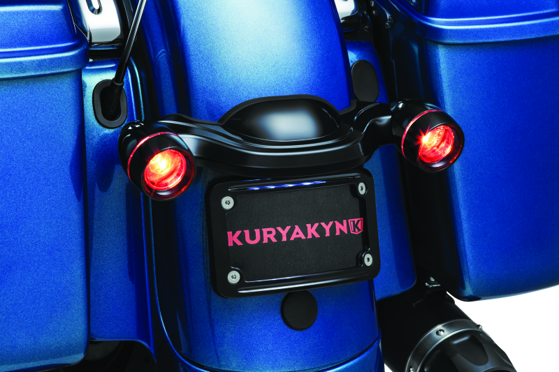 Kuryakyn 3147 Curved License Plate Mount Black - User 1