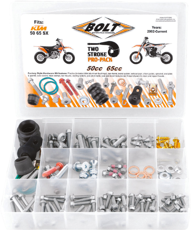 Bolt Euro Style TWO Stroke PRO-Pack - EUPP-50/65 For Husqvarna TC 50 / TC 65 2018-2025 | KTM SX 65 / SX 50 / XC 65 2002-2025