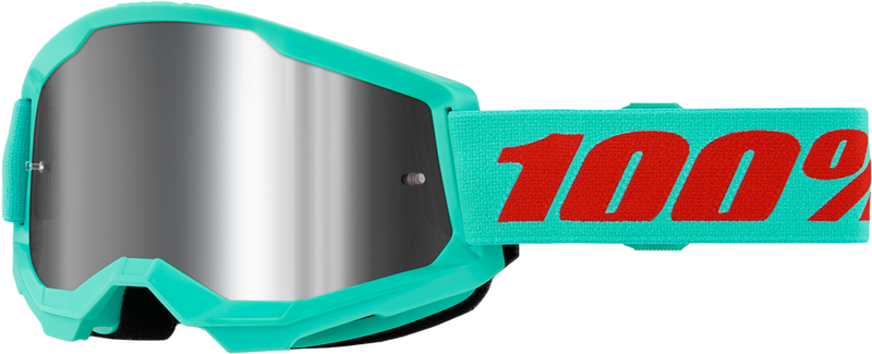 100% 610-5240 50028-00020 STRATA 2 GOGGLE MAUPITI MIRROR SILVER LENS