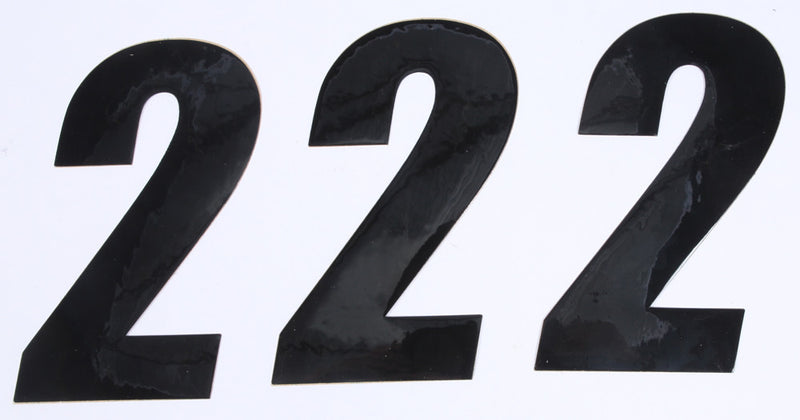 D'cor Visuals D-Cor Number 2 Black 6" 3/PK - 45-26-2