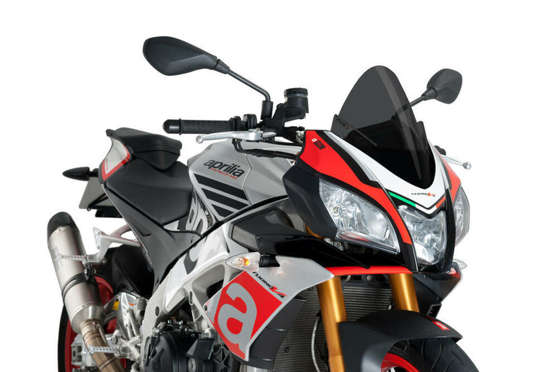 Puig Hi-Tech Parts Windscreen Racing Dark Smoke - 7615F Aprilia Tuono 2016-2020