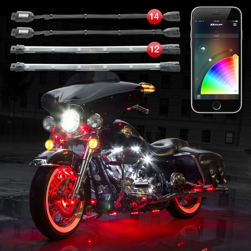 Xk Glow PRO Accent Light APP Kit 26PC - KS-MOTO-PRO