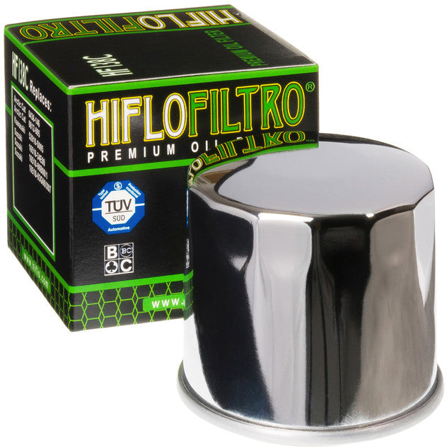 Hiflofiltro 550-0138C HF138C OIL FILTER CHROME