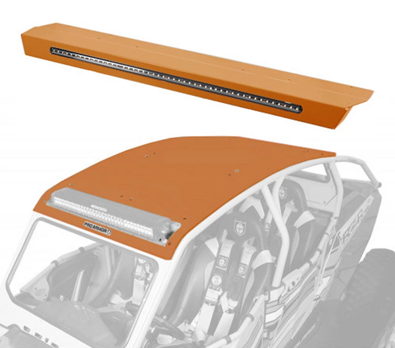 Pro Armor Asylum Roof With Rear Lightbar PKT Orange Rust Metallic - P144R124ORM Polaris RZR 2014-2022