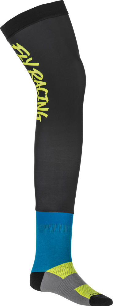 Fly Racing 350-0448S 350-0448S KNEE BRACE SOCKS HI-VIS/BLACK/BLUE SM/MD