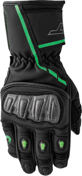 Rst 556-3650209 103650F.GRN-09 S1 GLOVE BLK/FLO-GREEN LEATHER MD