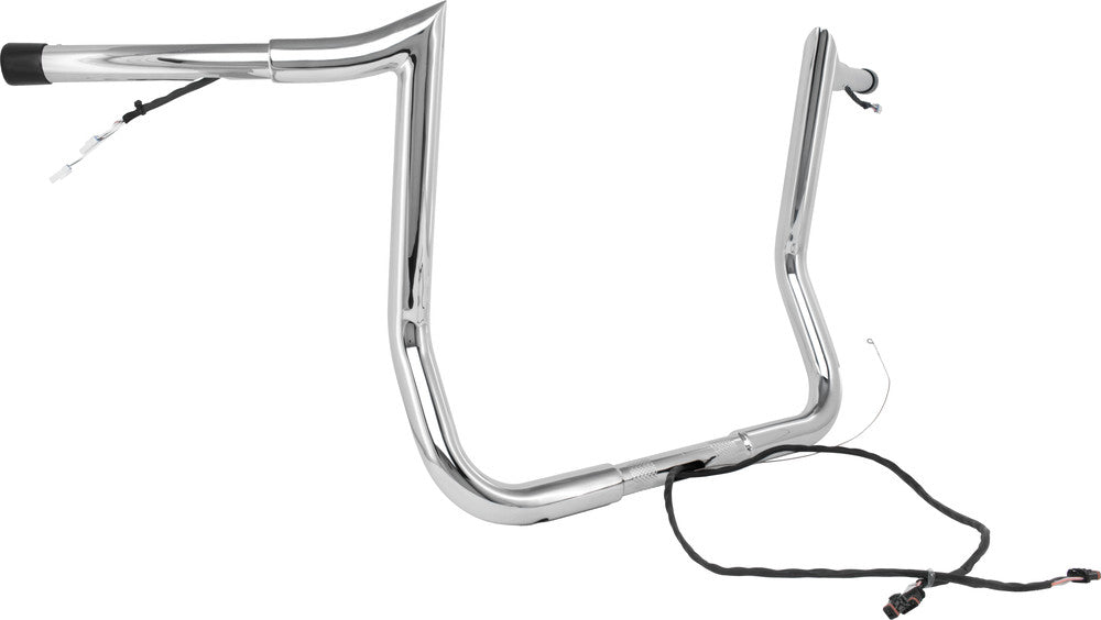 Paul Yaffe Bagger Nation 827-05605 MBBPW-14 C 14" MONKEY BAGGER BAR PREWIRED CHROME `14-23 FLH/FLT