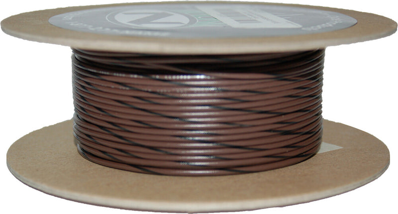 Namz Custom Cycle 850-08936 NWR-10-100 #18-GAUGE BROWN/BLACK STRIPE 100' SPOOL OF PRIMARY WIRE
