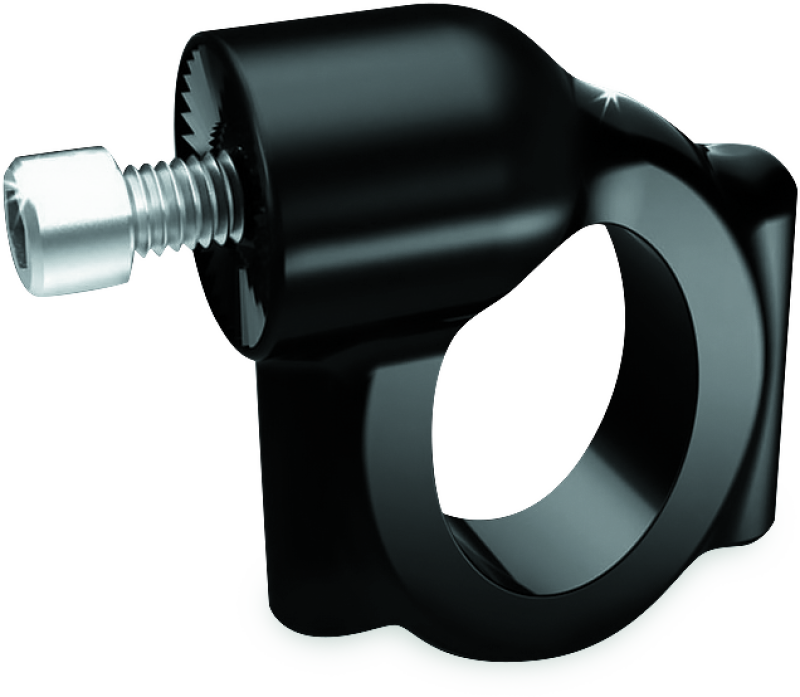 Kuryakyn 3116 Side Mount License Plate Holder Clamp 86-17 Softails Gloss Black - Photo - Primary