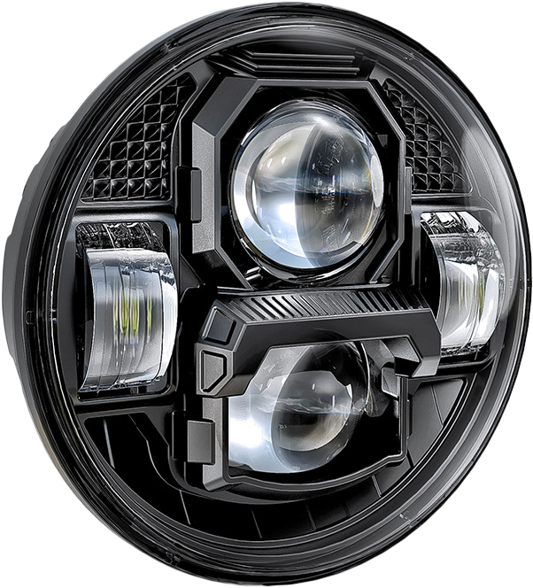Pathfinder 226-0234 UV5B 5 3/4" LED HEADLIGHT RUGGED ULTRA VIEW BLACK