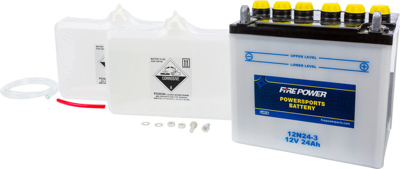 Fire Power Battery W Acid 12V - 12N24-3 Kawasaki 1300 Voyager / Voyager 1983-1988