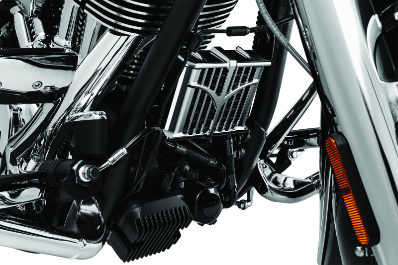 Kuryakyn 5640 Oil Cooler Cover 14-23 Indian Models Chrome - User 1