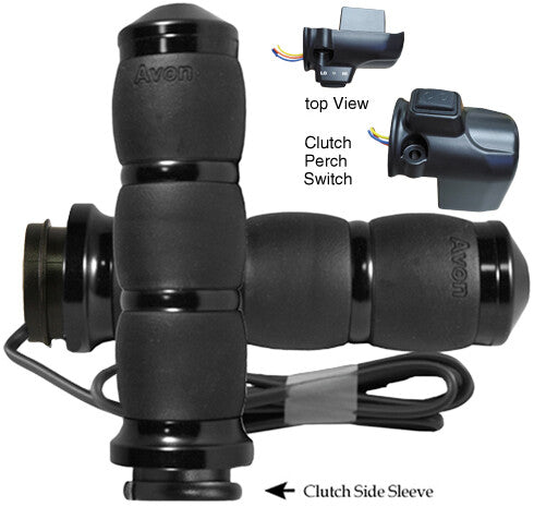Avon 40-4393HBK AIR-96-FLY-RHT VELVET AIR FBW HEATED GRIPS 15-UP FLTR BLACK