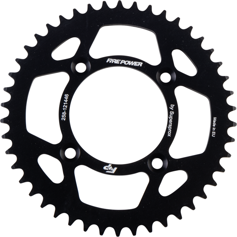 Fire Power Rear Sprocket Aluminum 46T Black - FPA-1214-46-BLK Honda CR60R 1983-1984