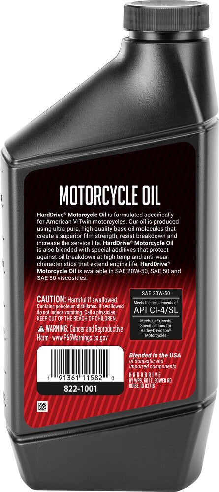 Harddrive 822-1001 198501 ENGINE OIL 20W50 1QT