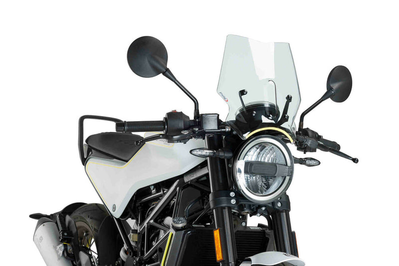Puig Hi-Tech Parts Windscreen Naked NEW GEN Sport Clear HUS - 9702W Husqvarna Svartpilen 401 / Vitpilen 401 / Svartpilen 701 2018-2023
